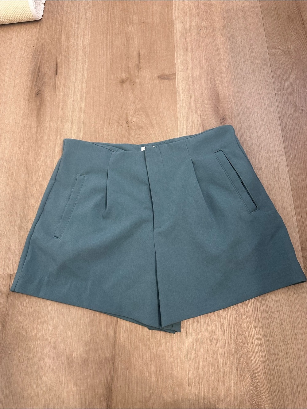 a new day High-Rise Teal-Green Tailored Shorts